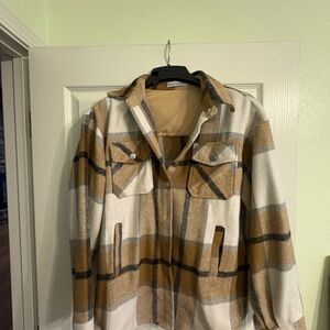 Tan Plaid Jacket